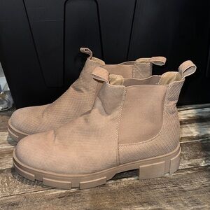 ShuShop Beige Ankle Booties